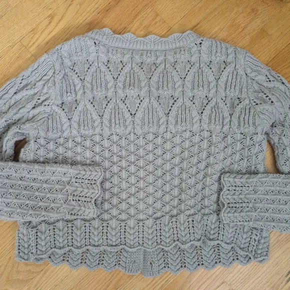 Gray Knite Women's Cropped Cardigan - Picture 4 of 5